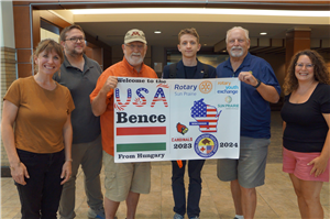 Bence will tell his story as a current Rotary Youth Exchange student. 